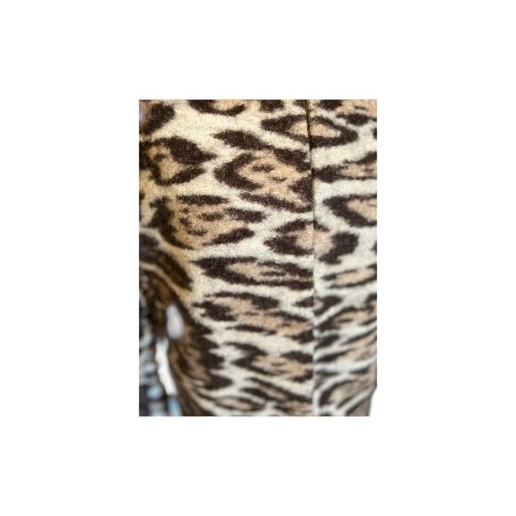 $285 Ann Taylor Small Animal Print Cropped Wool Jacket Blazer Quiet Luxury - Picture 11 of 12